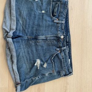 Old Navy Blue Jean Shorts with Distressed Cut-Off Style